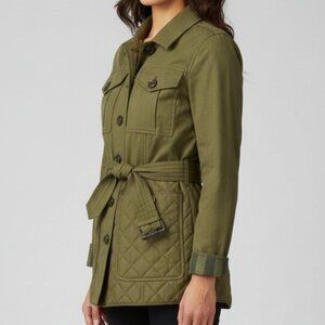 NEW, Burberry Exclusive Military Green Whitworth Quilted Field Jacket